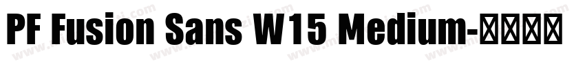 PF Fusion Sans W15 Medium字体转换